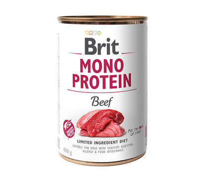 Brit Mono Protein Beef - монопротеинова консерва за кучета с говеждо месо 400 гр