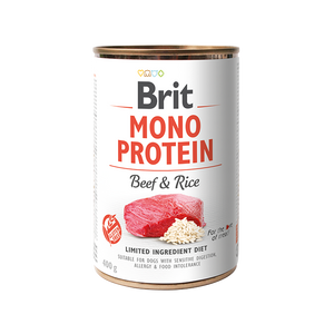 Brit Mono Protein Beef and Rice -  монопротеинова консерва за кучета с говеждо месо и ориз 400 гр