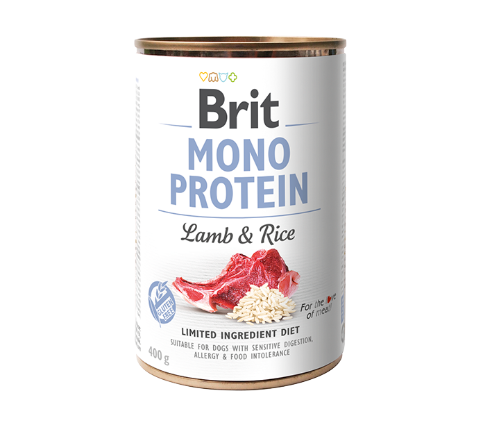 Brit Mono Protein Lamb and Rice - монопротеинова консерва за кучета с агнешко месо и ориз 400 гр