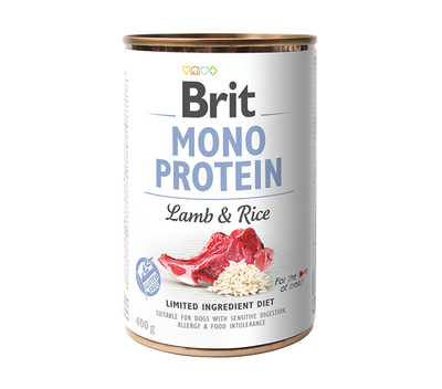 Brit Mono Protein Lamb and Rice - монопротеинова консерва за кучета с агнешко месо и ориз 400 гр