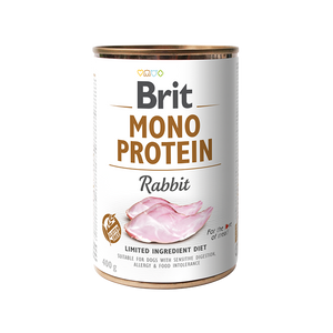 Brit Mono Protein Rabbit - монопротеинова консерва за кучета със заешко месо 400 гр