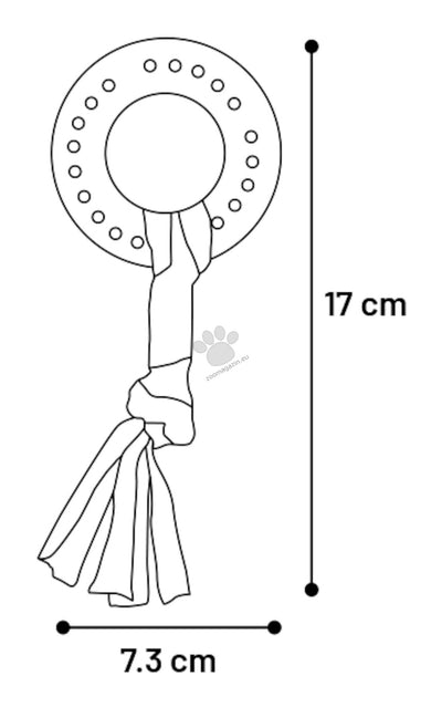 Flamingo Toy Puppy Bunty Ring Taupe - играчка за кученца 17 / 7,3 / 2,1 см