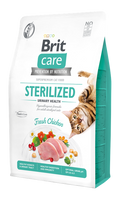 Brit Care Cat Grain-Free Sterilized Urinary Health - пълноценна суха храна с пилешко за кастрирани котки