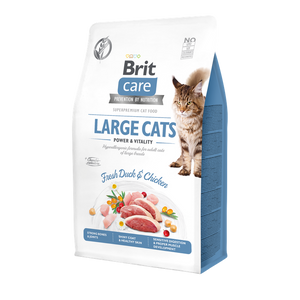 Brit Care Cat Grain-Free Large Cats Power and Vitality - пълноценна суха храна за котки от едри породи