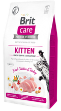 Brit Care Cat Grain-Free Kitten Healthy Growth - пълноценна суха храна с пилешко,пуешко и коластра за котенца и кърмещи котки