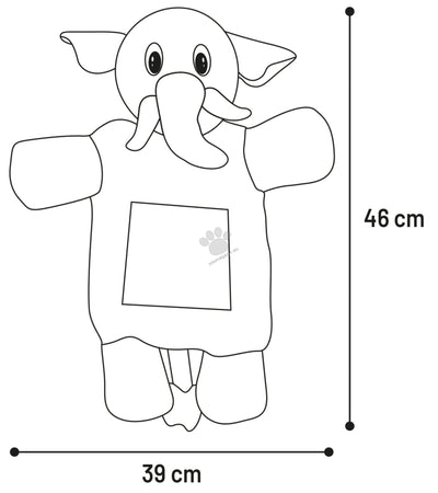 Flamingo Toy Hida Elephant Flat - плюшена играчка 39 / 16 / 46 см