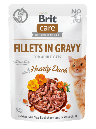 Brit Care - пауч за котки с патешко в сос 85 гр
