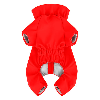 WAUDOG Clothes Dog Raincoat Red - дъждобран за кучета