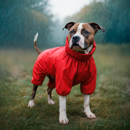 WAUDOG Clothes Dog Raincoat Red - дъждобран за кучета