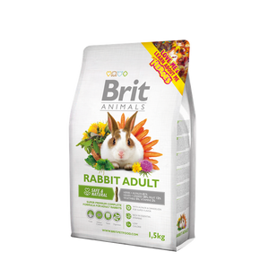 Brit Animals Rabbit Adult Complete - супер премиум пълноценна храна за зайци