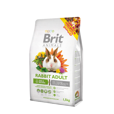 Brit Animals Rabbit Adult Complete - супер премиум пълноценна храна за зайци
