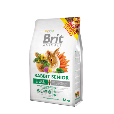 Brit Animals Rabbit Senior Complete - супер премиум пълноценна храна за възрастни зайци
