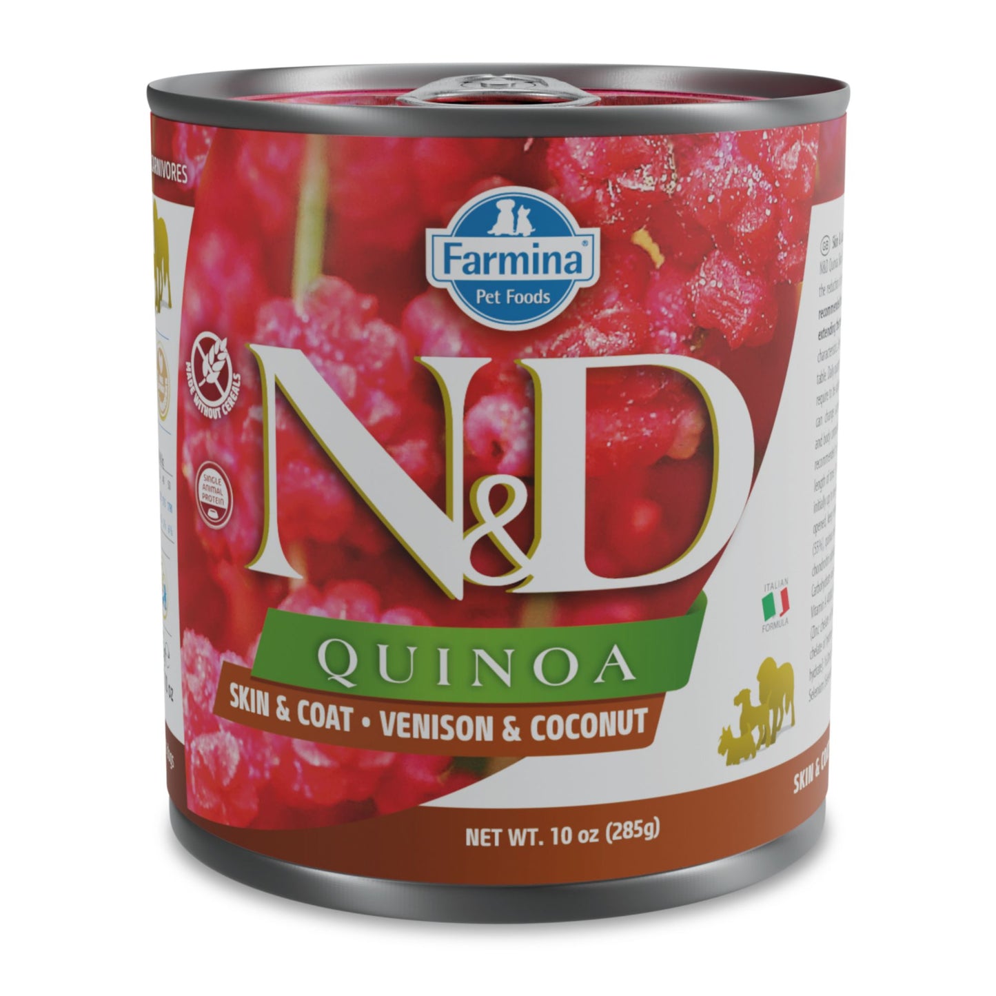 N&D Quinoa Dog Skin & Coat Venison & Coconut - с киноа, еленско и кокос 285 гр.