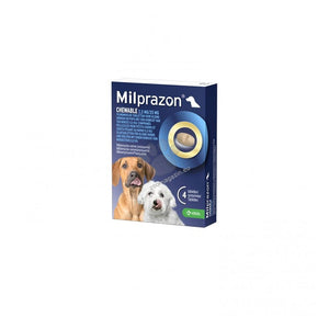 Milprazon Chewable 2,5 mg - противопаразитни таблетки за кучета до 5 кг, 4 броя