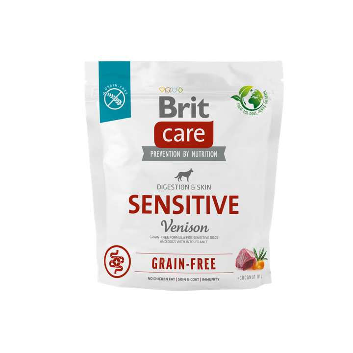 Brit Care Dog Grain-free Sensitive - храна за кучета с хранителна непоносимост с еленско месо и картофи