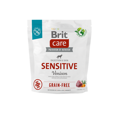 Brit Care Dog Grain-free Sensitive - храна за кучета с хранителна непоносимост с еленско месо и картофи