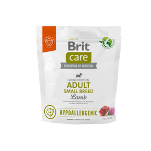 Brit Care Dog Hypoallergenic Adult Small Breed - хипоалергенна храна за възрастни кучета от малки породи с агнешко месо и ориз