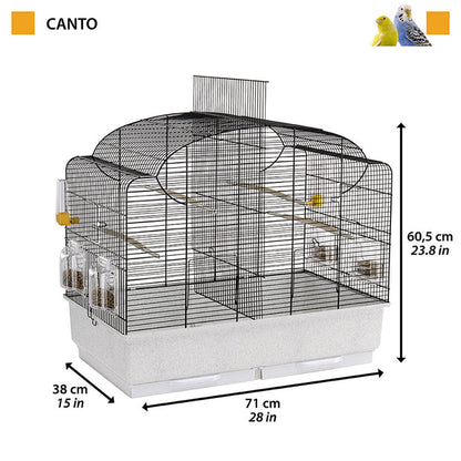 Ferplast - Canto Black - клетка за птици 71 / 38 / 60.5 см.