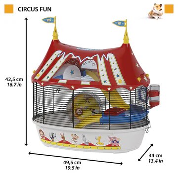 Ferplast - Circus - клетка за хамстери 49.5 / 34 / 42.5 cm