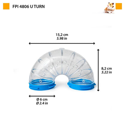 Ferplast - fpi4806 - пластмасов тунел /полукръг/ за хамстери ø 6 cm