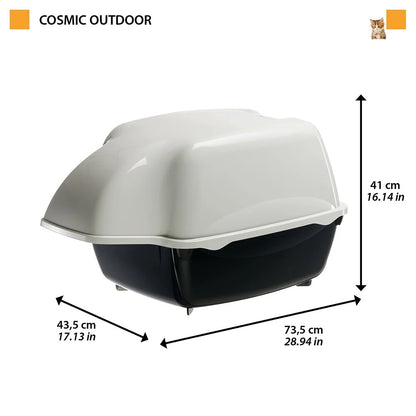 Ferplast - Cosmic Outdoor - covered cat litter box suitable for outdoor use 73.5 / 43.5 / 71 cm.