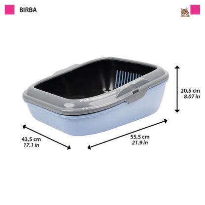 Ferplast - Birba - Open Cat Litter Tray with Sieve 55.5 / 45.5 / 22 cm