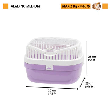 Ferplast - Aladino Medium - транспортна чанта за дребни животни /зелена, лилава /  30 / 23 / 21 cm