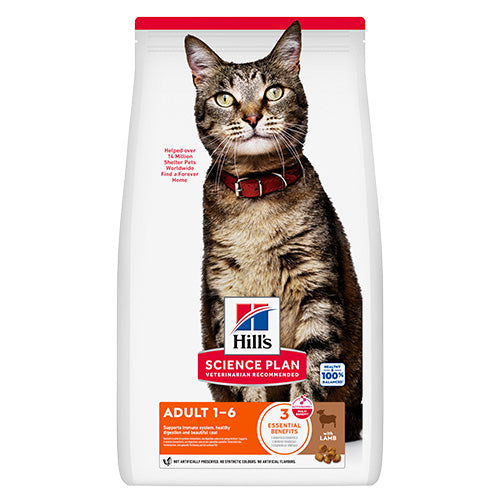Hills Science Plan Adult - с агнешко месо, за котки от 1 до 6 години