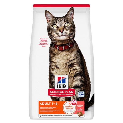 Hills Science Adult Cat Salmon - суха храна за котки със сьомга
