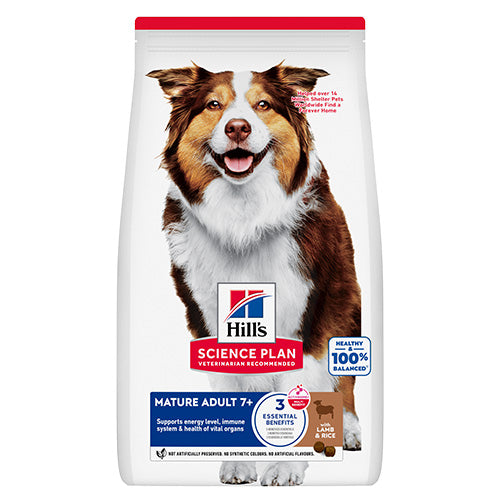 Hills Science Plan Canine Mature Medium Adult - с агнешко, пълноценна суха храна за кучета от средни породи в напреднала възраст (11-25 кг, над 7г.) 11+3кг.