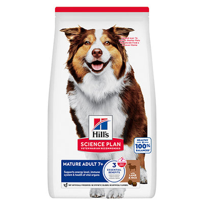 Hills Science Plan Canine Mature Medium Adult - с агнешко, пълноценна суха храна за кучета от средни породи в напреднала възраст (11-25 кг, над 7г.) 11+3кг.
