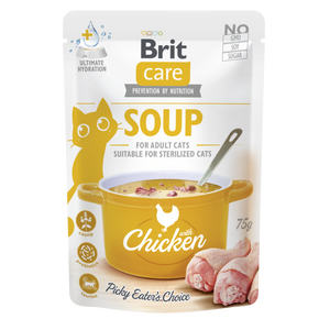 Brit Care Cat Soup with Chicken – допълваща храна за котки с пилешко месо 75 гр