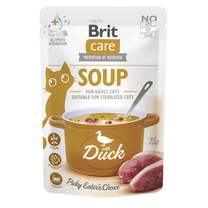 Brit Care Cat Soup with Duck – допълваща храна за котки с патешко месо 75 гр