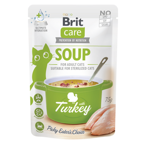 Brit Care Cat Soup with Turkey – допълваща храна за котки с пуешко месо 75 гр