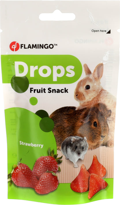 Flamingo Snacks Drops with Strawberry Flavour - лакомство за гризачи 75 гр