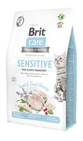 Brit Care Cat Grain-Free Sensitive Food Allergy Managemet - суха храна с риба и насекоми за котки склонни към алергии