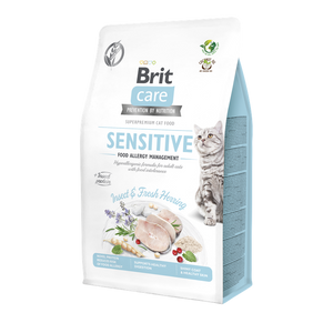 Brit Care Cat Grain-Free Sensitive Food Allergy Managemet - суха храна с риба и насекоми за котки склонни към алергии