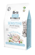 Brit Care Cat Grain-Free Sensitive Food Allergy Managemet - суха храна с риба и насекоми за котки склонни към алергии