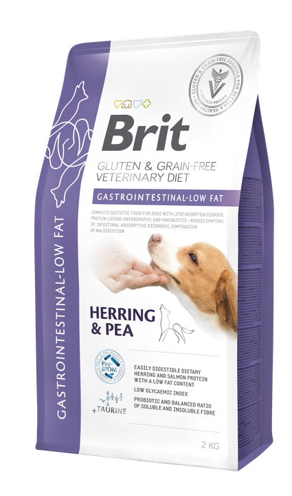 Brit GF Veterinary Diets Dog Gastrointestinal Low Fat - лечебна храна с ниско съдържание на мазнини