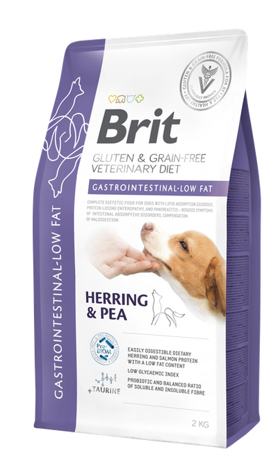 Brit GF Veterinary Diets Dog Gastrointestinal Low Fat - лечебна храна с ниско съдържание на мазнини