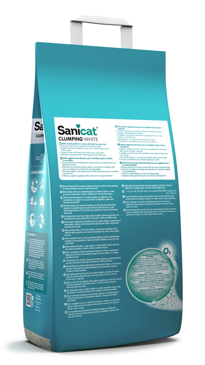 Sanicat Clumping White Cotton - бял бентонит с аромат на памук 20 литра