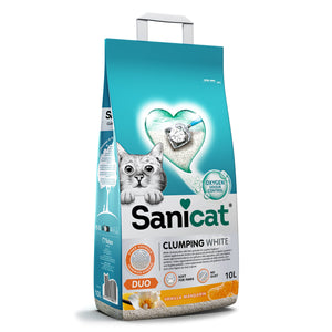 Sanicat Clumping White DUO - бентонитова тоалетна 10 литра