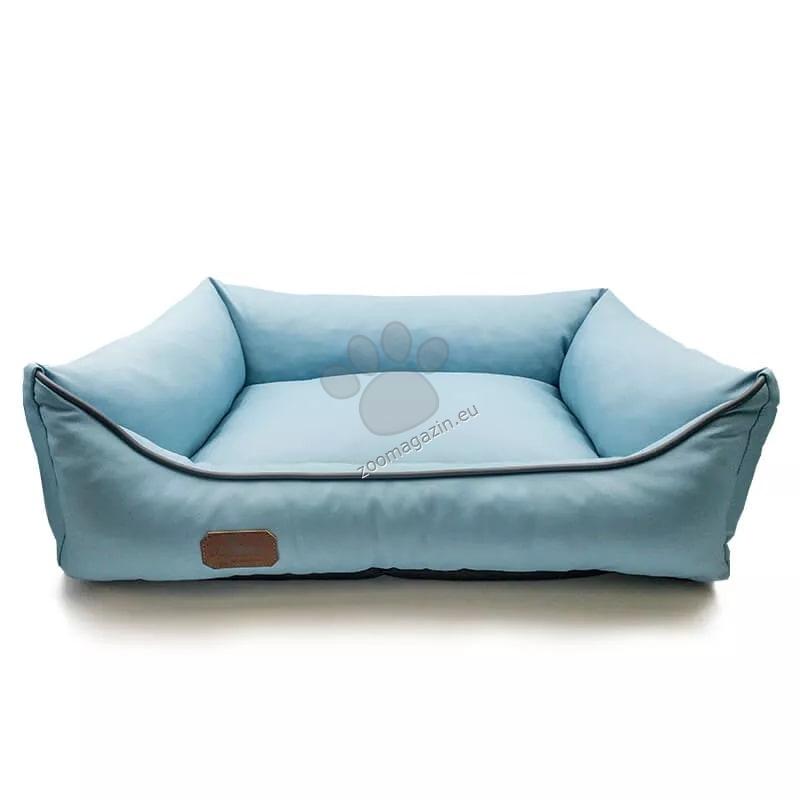 Meduza Dog Bed Eco Leather - луксозно легло от еко кожа 90 / 70 см, светлосин