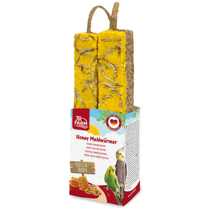 JR Farm Birds Protein Birdys Honey Mealworms - протеиново лакомство с мед и брашнени червеи за птици 150 г