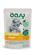 Oasy Chunks in Gravy Hairball Chicken - пауч за възрастни котки против топки косми с пилешко месо 85 гр.