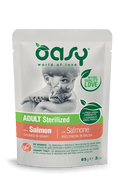 Oasy Chunks in Gravy Sterilised Salmon - пауч за стерилизирани котки със сьомга 85 гр.