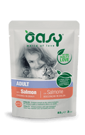 Oasy Chunks in Gravy Adult Salmon - пауч за възрастни котки със сьомга 85 гр.