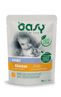 Oasy Chunks in Gravy Adult Chicken  - пауч за възрастни котки с пилешко месо 85 гр.