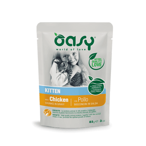 Oasy Chunks in Gravy Kittens Chicken - пауч за котки за малки котенца с пилешко месо 85 гр.