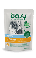 Oasy Chunks in Gravy Kittens Chicken - пауч за котки за малки котенца с пилешко месо 85 гр.